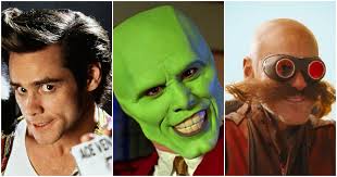 Jim Carrey, Known for his energetic slapstick performances, Carrey first gained recognition in 1990 after landing a recurring role in the American sketch comedy television series In Living Color.