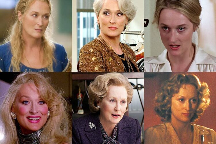 Meryl Streep, Streep is particularly known for her versatility and accents. Nominated for a record 21 Academy Awards, she has won three.