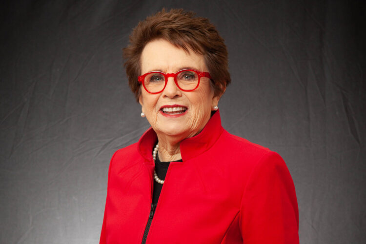 Billie Jean King, an American former World No. 1 professional tennis player.