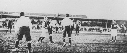 At the 1900 Olympics, a football contest was conducted for the first time in Olympic history.